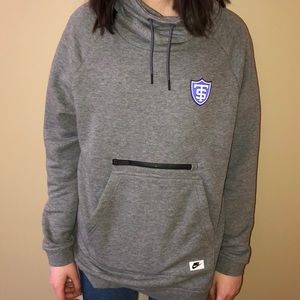 St.Thomas, Gray, Nike, Turtle neck sweater.